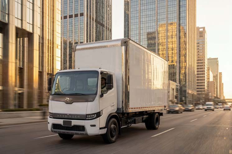 Harbinger HC Series Cab medium-duty truck in delivery service