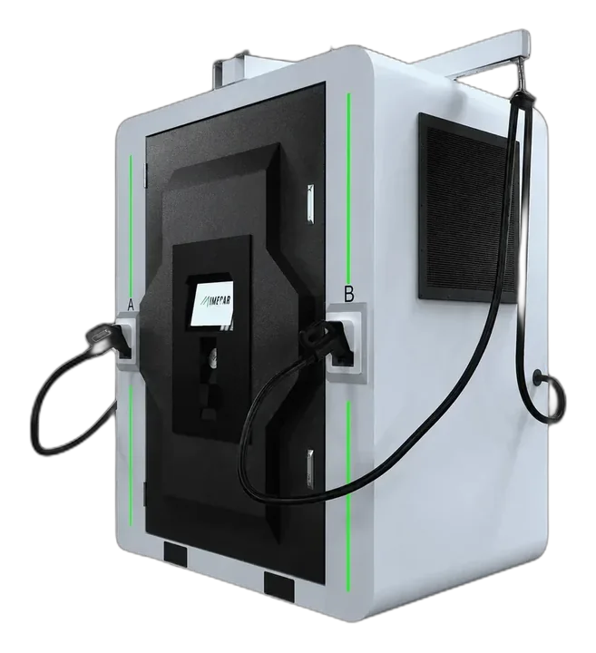 IMECAR DC charging cabinet with overhead cable management
